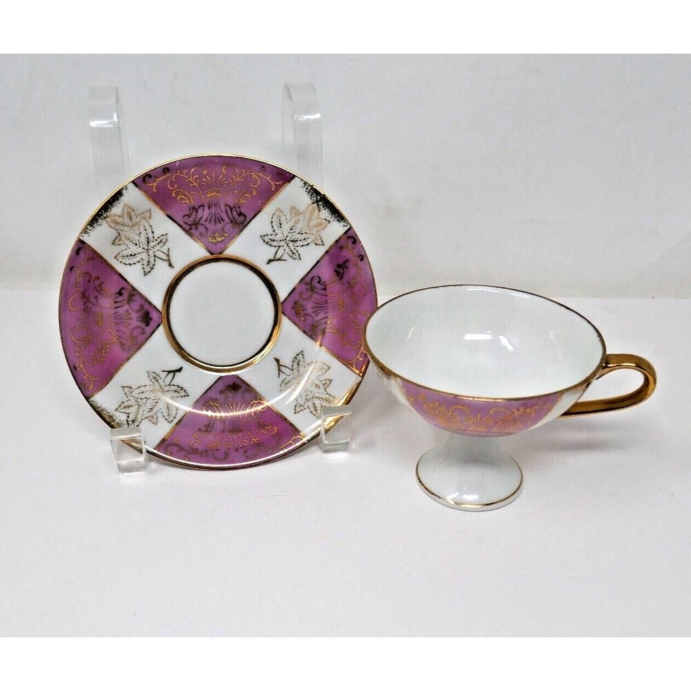 Enesco Japan Pedestal Tea Cup & Saucer